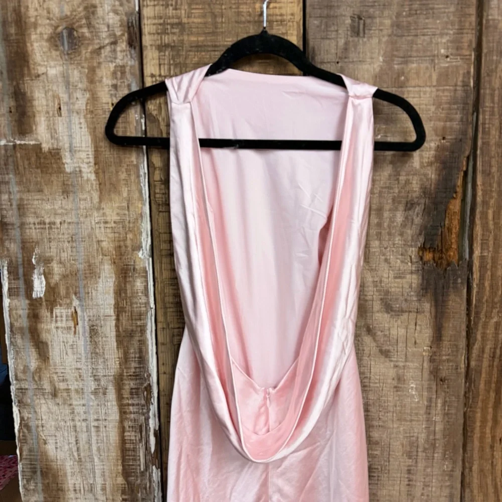 Runaway the Label Raelyn Maxi Dress satin draped Soft Pink gown Revolve XS - Picture 12 of 12